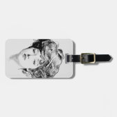 Étiquette À Bagage Portrait d'une fille de Gibson, 1900 (Devant horizontal)