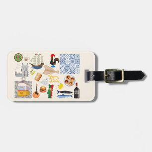 Étiquette À Bagage Portugal Symboles Amateurs de voyage