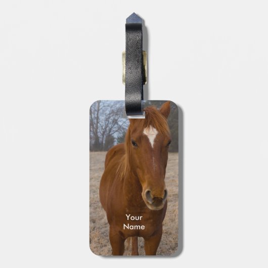 Étiquette À Bagage Pose de cheval (Dos Vertical)