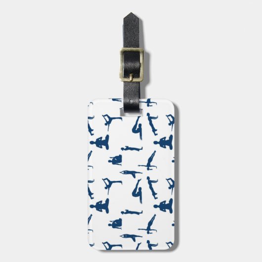 Étiquette À Bagage Poses de yoga (Devant Vertical)