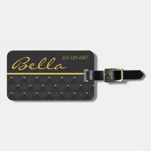 Étiquette À Bagage Posh Black & Gold