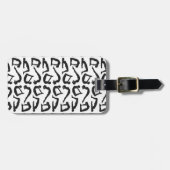 Étiquette À Bagage Positions de yoga Silhouettes (Devant horizontal)