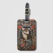 Étiquette À Bagage Possum William Morris Inspiré Floral (Devant Vertical)