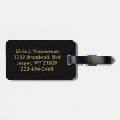 Étiquette À Bagage Poster de animal léopard | Texte do-it-yourself (Dos horizontal)