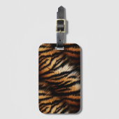 Étiquette À Bagage Poster de animal Orange Black Tiger Stripes (Devant Vertical)