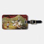 Étiquette À Bagage Poster De Cirque Montrant Acrobat En Cours De Cour (Devant horizontal)