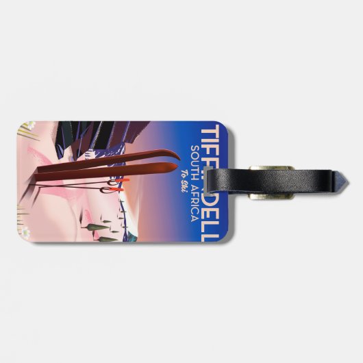 Étiquette À Bagage Poster de ski Tiffindell Afrique du Sud (Dos horizontal)