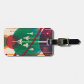 Étiquette À Bagage Poster de Voyage Espace Rétro - Système Solaire Gr (Devant horizontal)