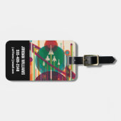 Étiquette À Bagage Poster de Voyage Espace Rétro - Système Solaire Gr (Devant horizontal)