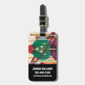 Étiquette À Bagage Poster de Voyage Espace Rétro - Système Solaire Gr (Devant Vertical)