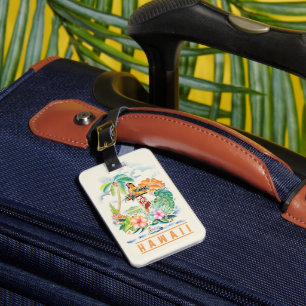 Étiquette À Bagage Poster de voyage Hawaiian vintage