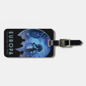 Étiquette À Bagage Poster de voyage Retro Space - Jupiter's Moon Euro (Devant horizontal)