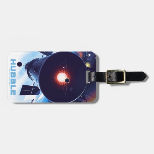 Étiquette À Bagage Poster du télescope spatial Hubble. (Devant horizontal)