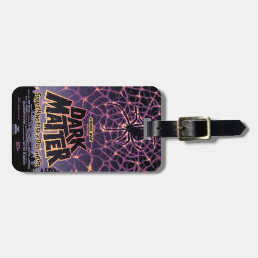 Étiquette À Bagage Poster en Matière Noire. (Devant horizontal)