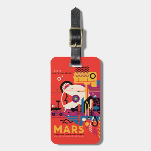 Étiquette À Bagage Poster spatial Retro - Programme d'exploration de (Devant Vertical)