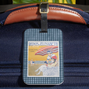 Étiquette À Bagage Poster vintage Français Beach Travel