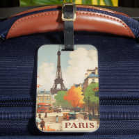 Poster Vintage voyage de la Tour Eiffel de Paris