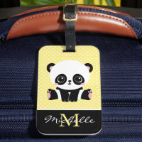 Pot Polka personnalisé Monogram Cute Panda