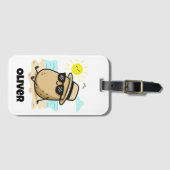Étiquette À Bagage Potato On The Beach Summer Vibes (Devant Horizontal)