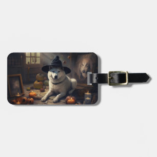 Étiquette À Bagage Potirons d'Akita Halloween Épouvantables