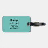 Étiquette À Bagage Poulet avec oeufs sur plaque de dessin animé (Dos horizontal)