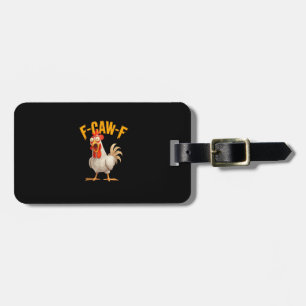 Étiquette À Bagage Poulet drôle F-Awk-F Coq F-Caw-F Pun Rétro Vi