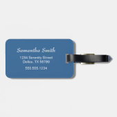 Étiquette À Bagage Poupée blanche Kimono Kokeshi - mignonne Geisha Gi (Dos horizontal)