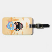 Étiquette À Bagage Poupée Maiko Kokeshi - Cute Japonaise Geisha Girl (Devant horizontal)