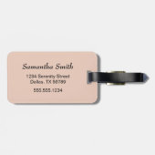 Étiquette À Bagage Poupée rouge Sakura Kokeshi - Geisha japonais (Dos horizontal)