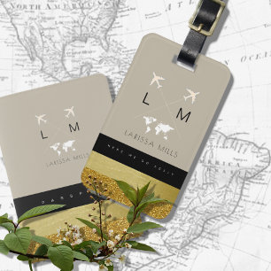 Étiquette À Bagage Pour elle une étiquette de bagages de voyage chic 