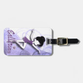 Étiquette À Bagage Pourpre adorable des textes | de la danseuse | (Devant horizontal)