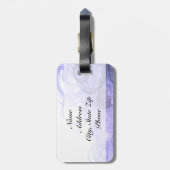 Étiquette À Bagage Pourpre adorable des textes | de la danseuse | (Dos Vertical)