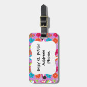 Étiquette À Bagage Pourpre de Beachball de lunettes de soleil de (Devant Vertical)