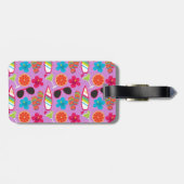 Étiquette À Bagage Pourpre de Beachball de lunettes de soleil de (Dos horizontal)