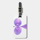 Étiquette À Bagage Pourpre d'oiseau d'idiot (Devant Vertical)