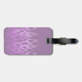 Étiquette À Bagage Pourpre frais emballant des rayures de Pin de (Dos horizontal)