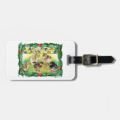 Étiquette À Bagage Poussins de Noël (Devant horizontal)