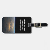 Étiquette À Bagage Poutres Sunglint Au Large D'Un Pacifique Sud En Pa (Devant horizontal)