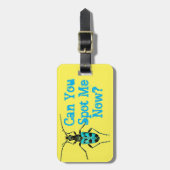 Étiquette À Bagage "Pouvez-vous me repérer maintenant" Bleu tacheté B (Devant Vertical)