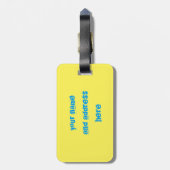 Étiquette À Bagage "Pouvez-vous me repérer maintenant" Bleu tacheté B (Dos Vertical)