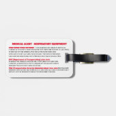 Étiquette À Bagage PPCP sensibilisation apnée de sommeil avertissemen (Dos horizontal)