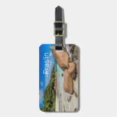 Étiquette À Bagage Praslin Seychelles Island Anse Lazio Beach Cadeau (Devant Vertical)