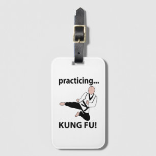 Étiquette À Bagage Pratiquant du Kung Fu
