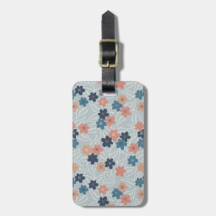 Étiquette À Bagage Pré aux fleurs printanières colorées