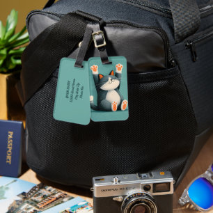 Étiquette À Bagage Prendre des siestes professionnelles Chat drôle en