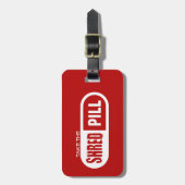 Étiquette À Bagage Prenez La Pilule Rasée (Devant Vertical)