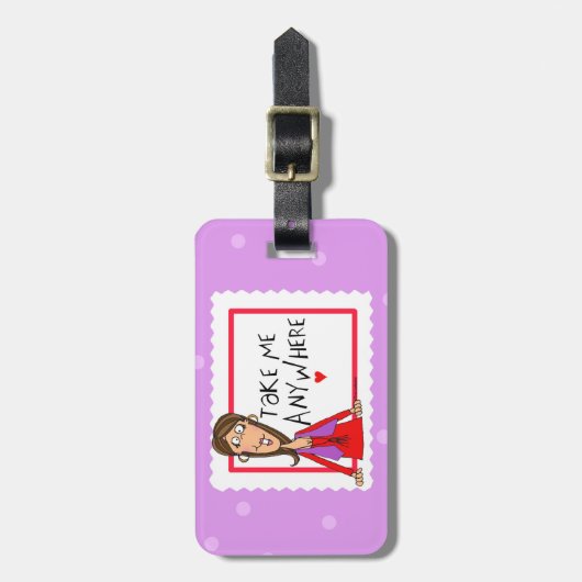 Étiquette À Bagage Prenez-moi n'importe où (Devant Vertical)