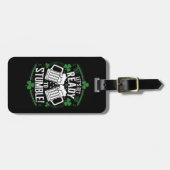 Étiquette À Bagage Préparez-vous à trébucher Drôle de jour de la Sain (Devant horizontal)