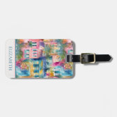 Étiquette À Bagage Preppy Charleston Maisons Personnalisées (Devant horizontal)