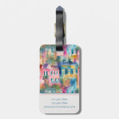 Étiquette À Bagage Preppy Charleston Maisons Personnalisées (Dos Vertical)